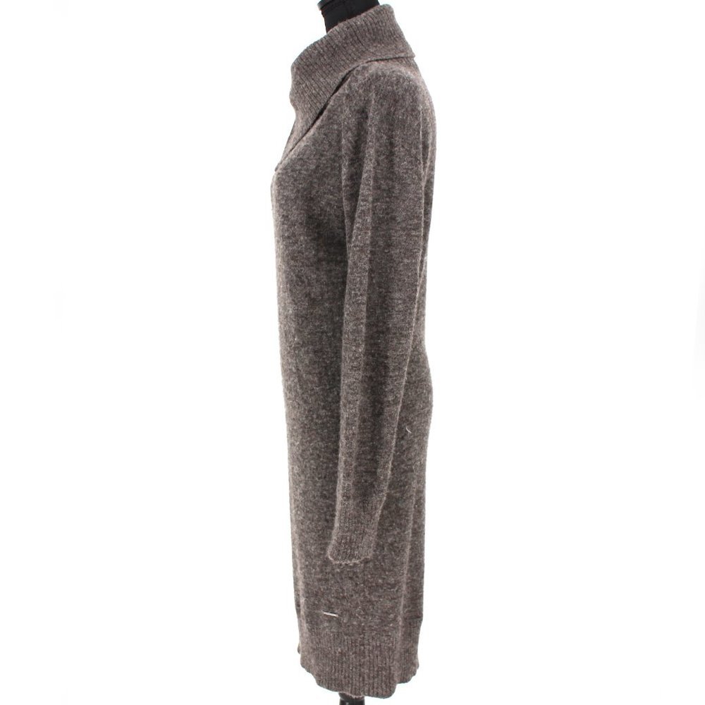 Giorgio Armani Jeans Grey Alpaca Blend Layered Cowl Neckline Sweater Dress M 42 - Picture 5 of 8